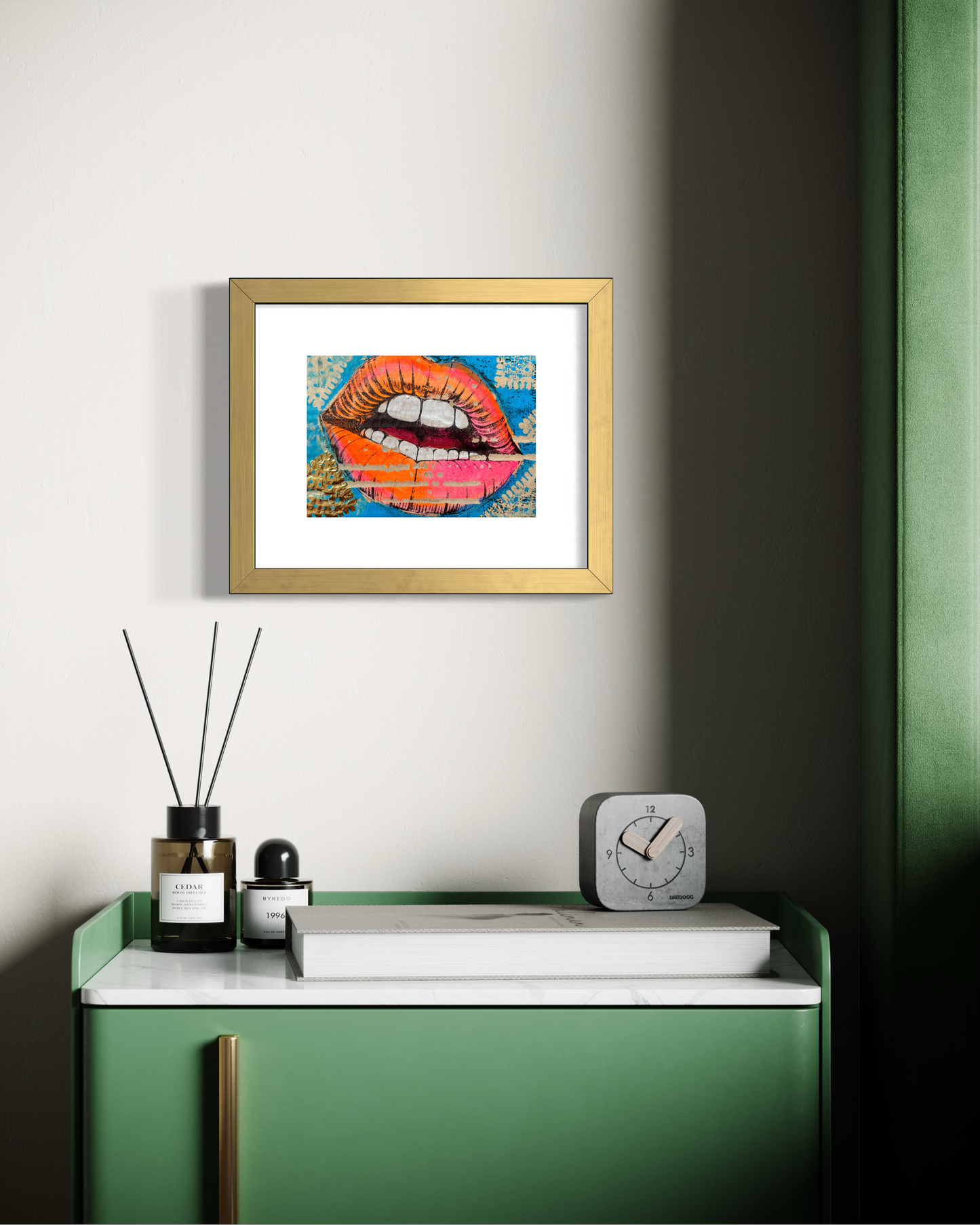 LIPS 5.0 - Original Mixed Media Monotype