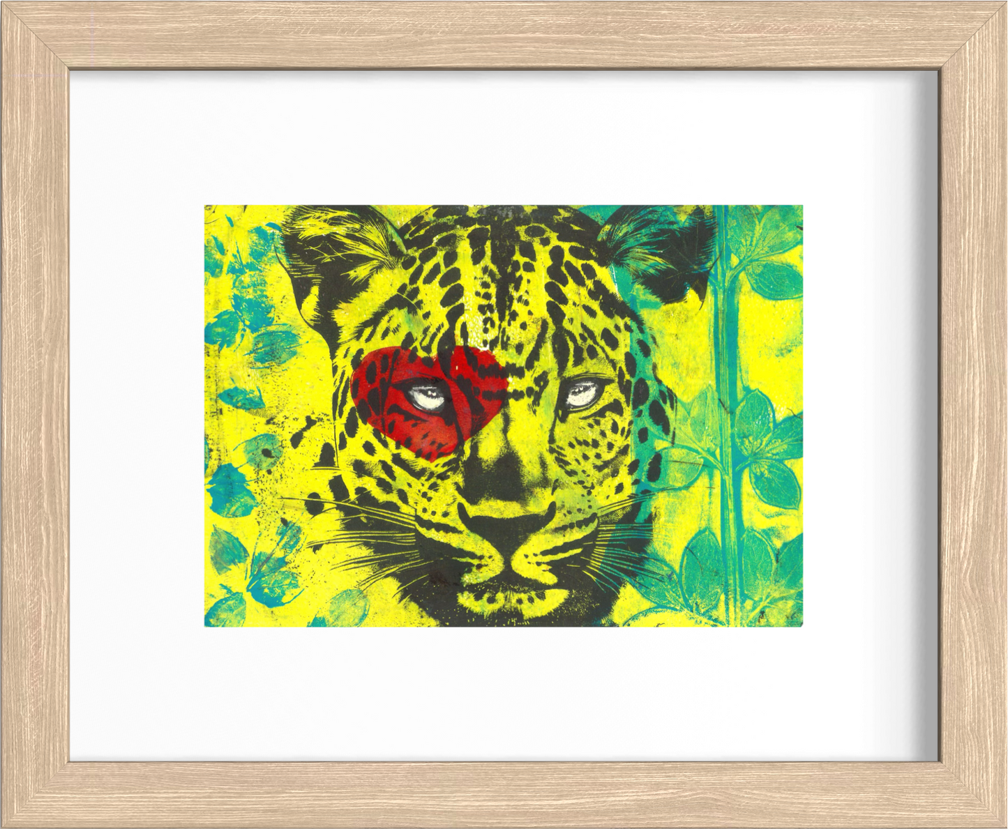 Wild Heart - Original Mixed Media Monotype