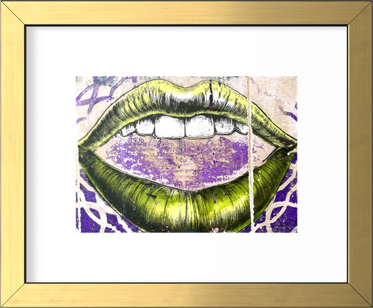 LIPS 4.0 - Original Mixed Media Monotype